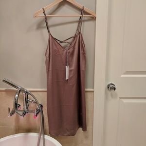 Gentle fawn purple Gray silky gown